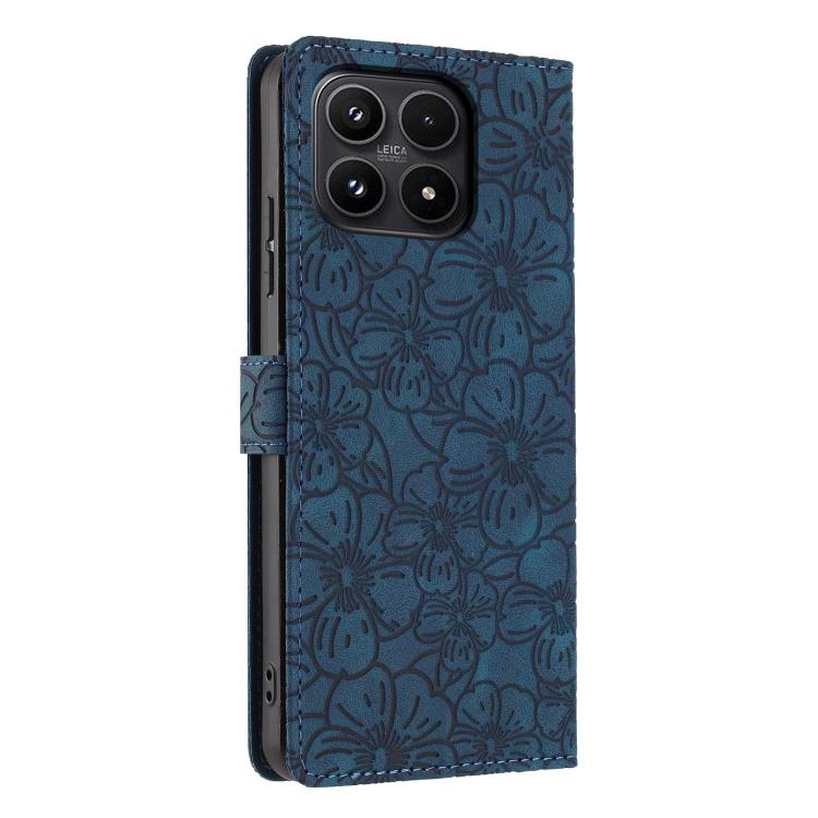 For Xiaomi 17 Cherry Blossoms Embossed Leather Phone Case