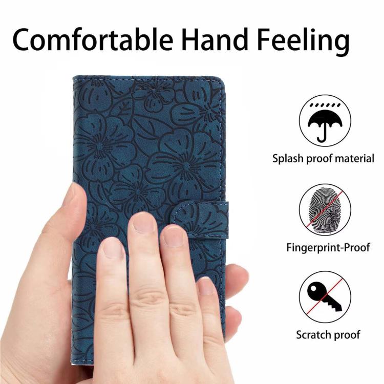 For Xiaomi 17 Pro Max Cherry Blossoms Embossed Leather Phone Case