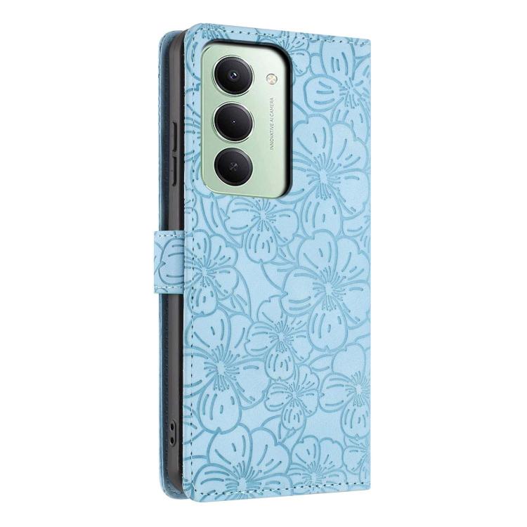 For Redmi 15 5G / 4G EU 171mm Cherry Blossoms Embossed Leather Phone Case