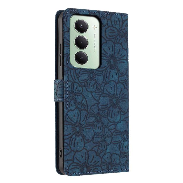 For Redmi 15 5G / 4G EU 171mm Cherry Blossoms Embossed Leather Phone Case