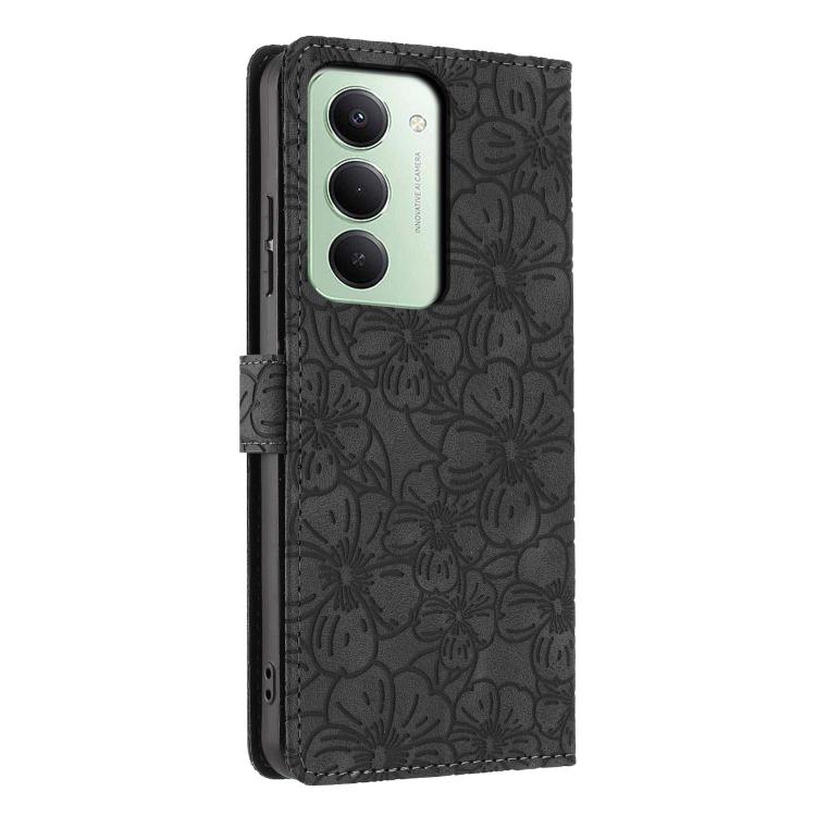 For Redmi 15 5G / 4G EU 171mm Cherry Blossoms Embossed Leather Phone Case