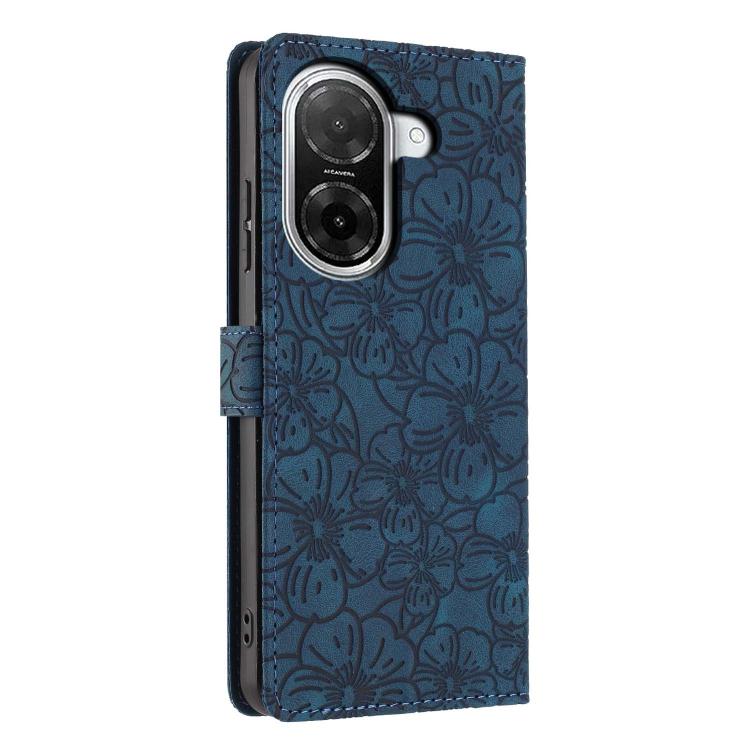 For Redmi A5 4G Global 171.7mm Cherry Blossoms Embossed Leather Phone Case