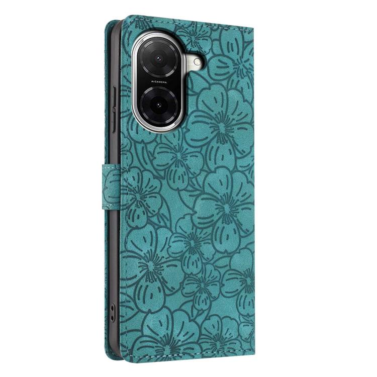 For Redmi A5 4G EU 173.3mm Cherry Blossoms Embossed Leather Phone Case