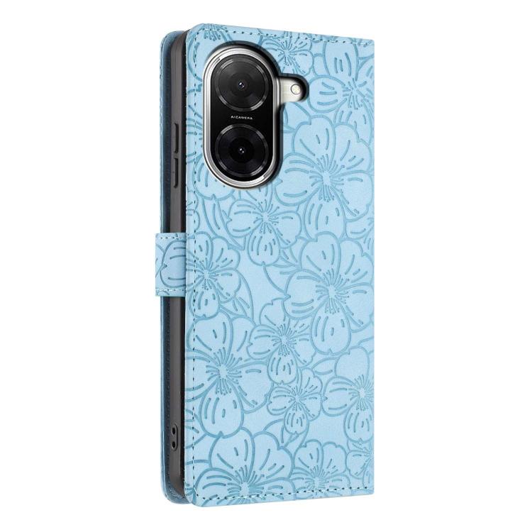 For Redmi A5 4G EU 173.3mm Cherry Blossoms Embossed Leather Phone Case