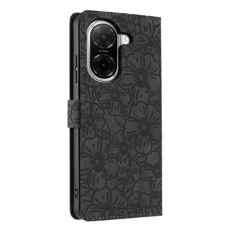 For Redmi A5 4G EU 173.3mm Cherry Blossoms Embossed Leather Phone Case