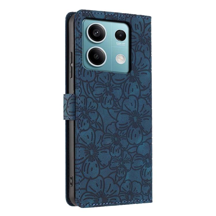 For Redmi Note 13 5G Cherry Blossoms Embossed Leather Phone Case