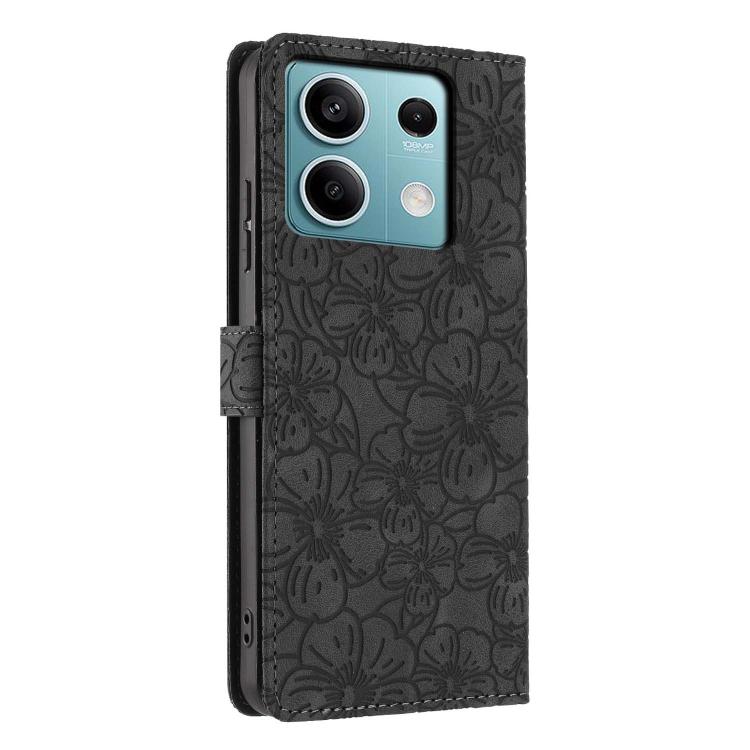 For Redmi Note 13 5G Cherry Blossoms Embossed Leather Phone Case