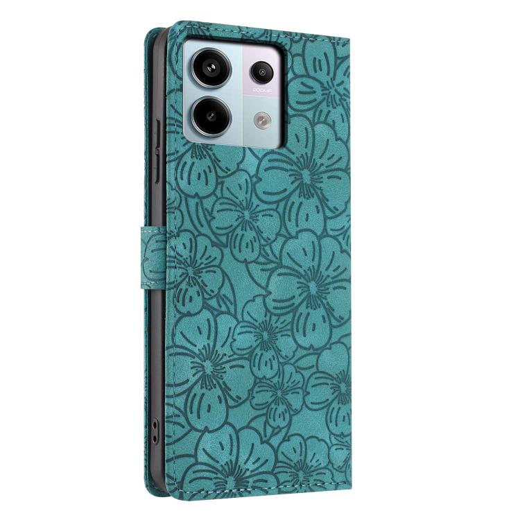 For Redmi Note 13 Pro 5G Cherry Blossoms Embossed Leather Phone Case