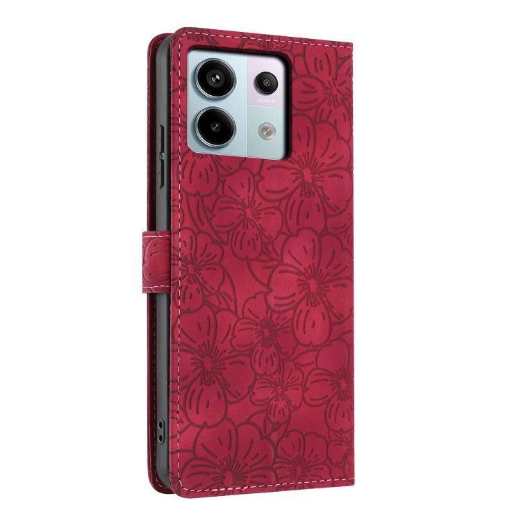 For Redmi Note 13 Pro 5G Cherry Blossoms Embossed Leather Phone Case