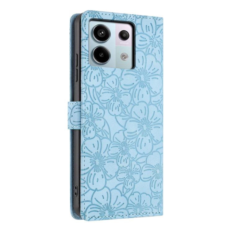 For Redmi Note 13 Pro 5G Cherry Blossoms Embossed Leather Phone Case