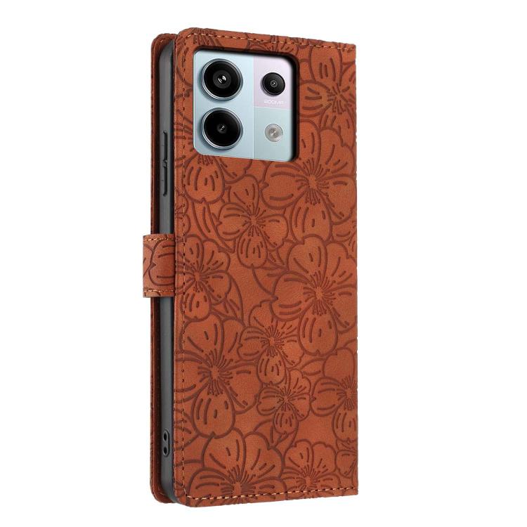 For Redmi Note 13 Pro 5G Cherry Blossoms Embossed Leather Phone Case