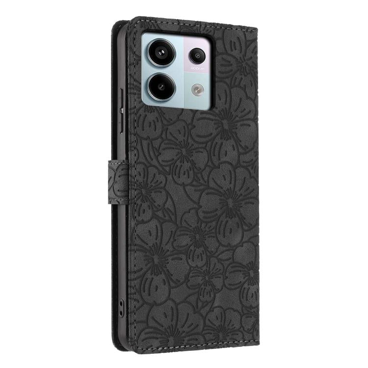 For Redmi Note 13 Pro 5G Cherry Blossoms Embossed Leather Phone Case