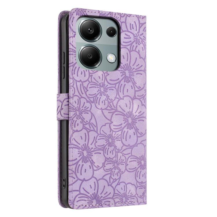 For Redmi Note 13 Pro 4G Cherry Blossoms Embossed Leather Phone Case