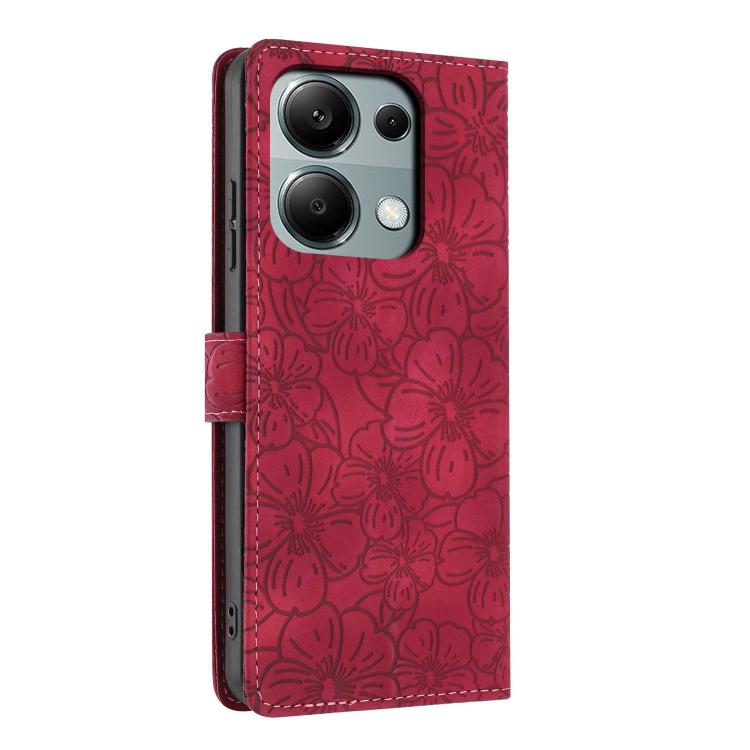 For Redmi Note 13 Pro 4G Cherry Blossoms Embossed Leather Phone Case