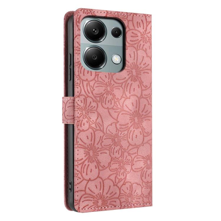 For Redmi Note 13 Pro 4G Cherry Blossoms Embossed Leather Phone Case