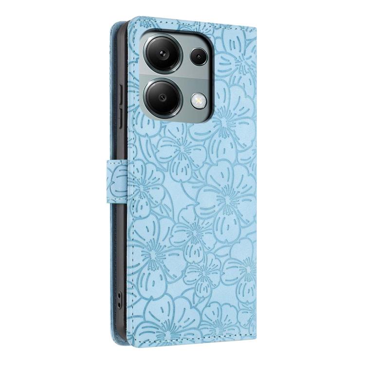 For Redmi Note 13 Pro 4G Cherry Blossoms Embossed Leather Phone Case
