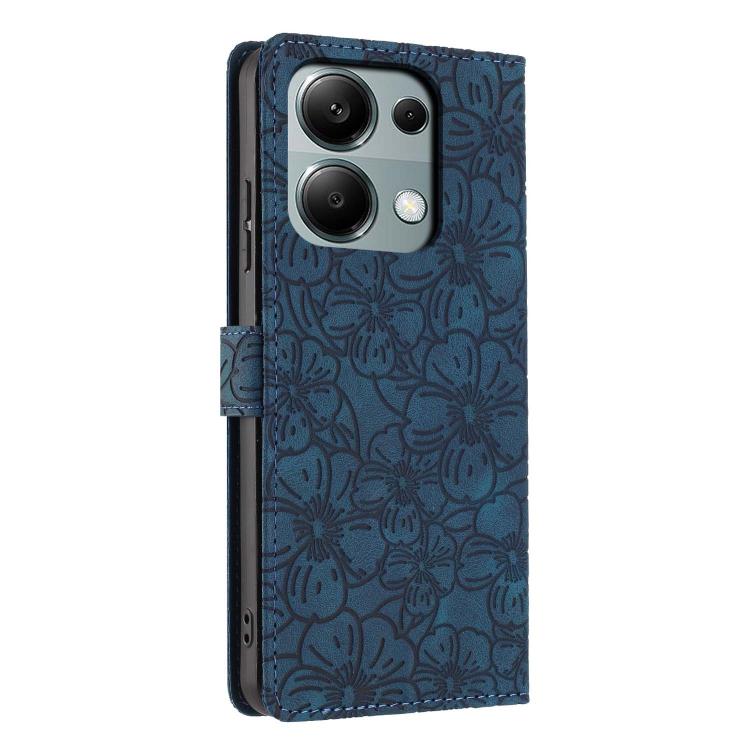 For Redmi Note 13 Pro 4G Cherry Blossoms Embossed Leather Phone Case