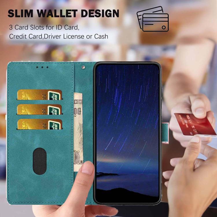 For Redmi Note 14S Cherry Blossoms Embossed Leather Phone Case