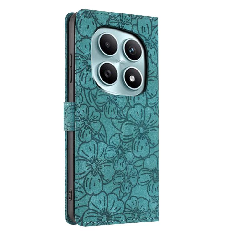 For Redmi Note 15 4G / 5G Global 164mm Cherry Blossoms Embossed Leather Phone Case