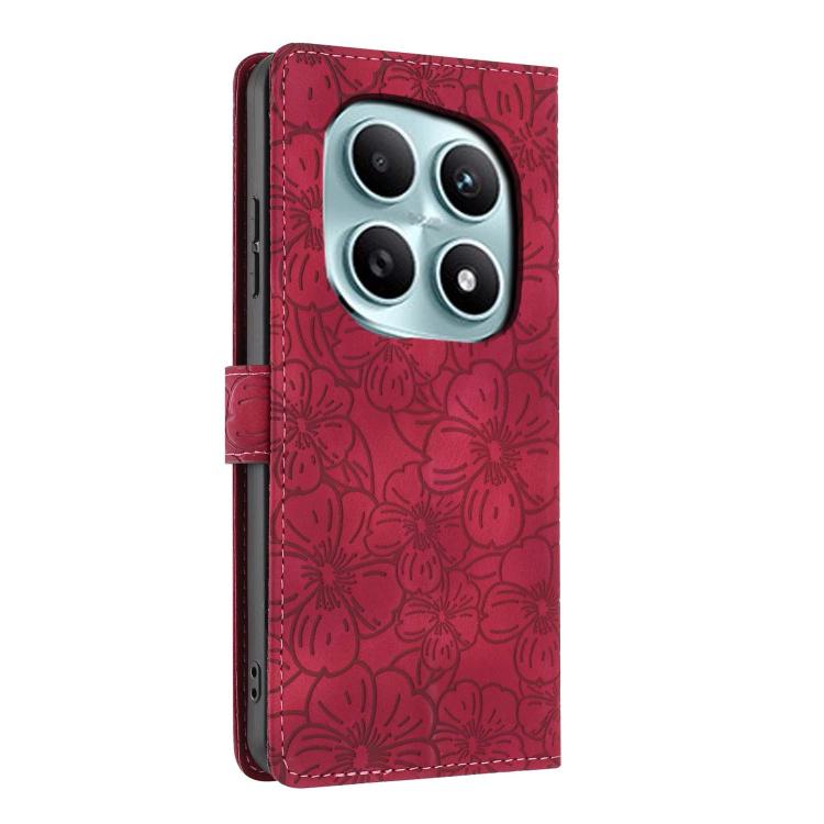 For Redmi Note 15 4G / 5G Global 164mm Cherry Blossoms Embossed Leather Phone Case