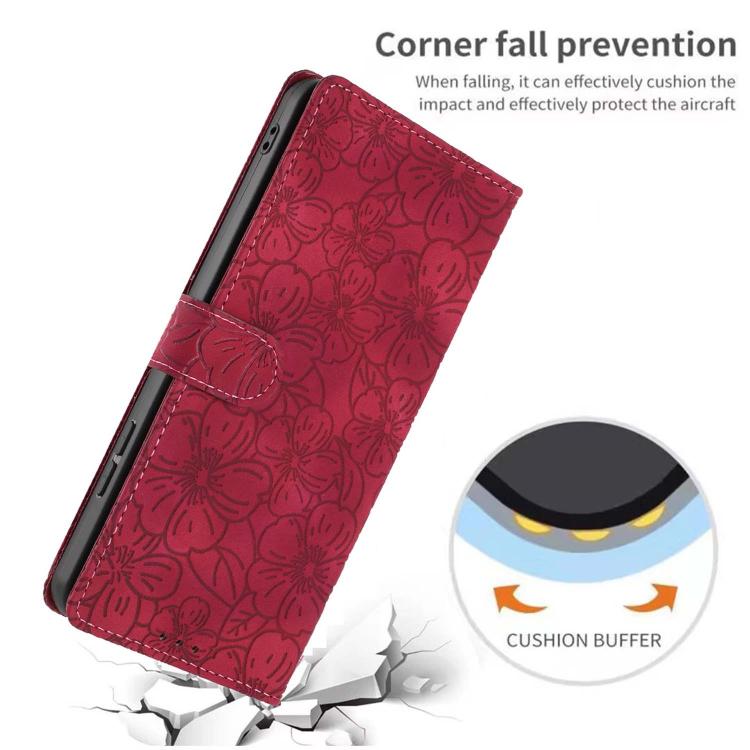 For Redmi Note 15 4G / 5G Global 164mm Cherry Blossoms Embossed Leather Phone Case