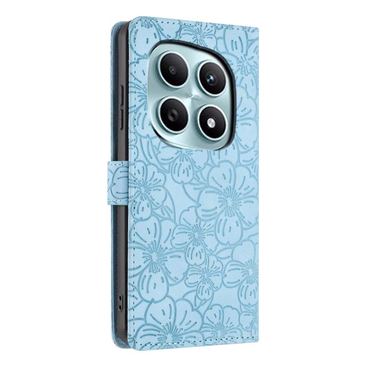 For Redmi Note 15 4G / 5G Global 164mm Cherry Blossoms Embossed Leather Phone Case