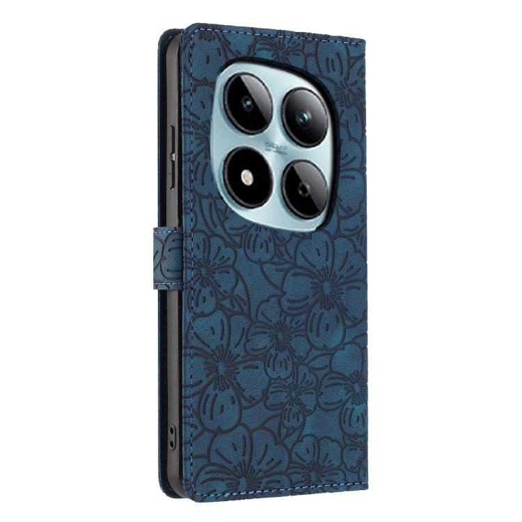 For Redmi Note 15 Pro 5G Global 163.6mm Cherry Blossoms Embossed Leather Phone Case