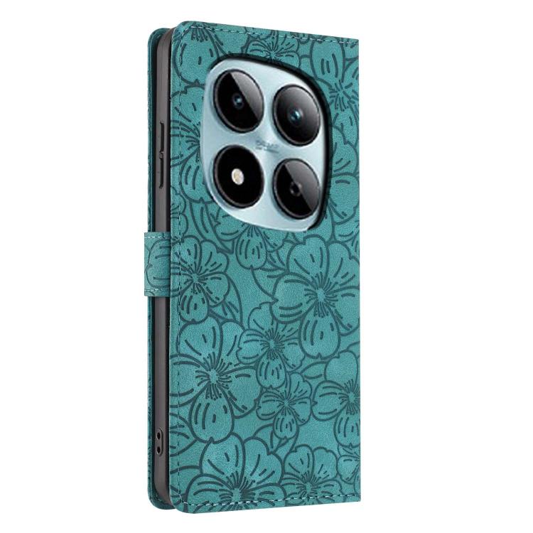 For Redmi Note 15 Pro+ 5G Global 163.3mm Cherry Blossoms Embossed Leather Phone Case
