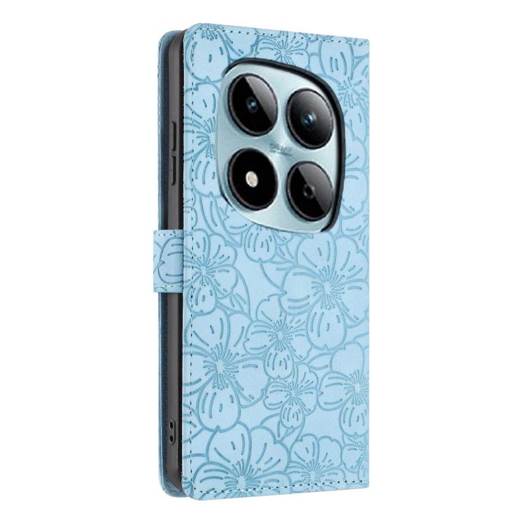 For Redmi Note 15 Pro+ 5G Global 163.3mm Cherry Blossoms Embossed Leather Phone Case