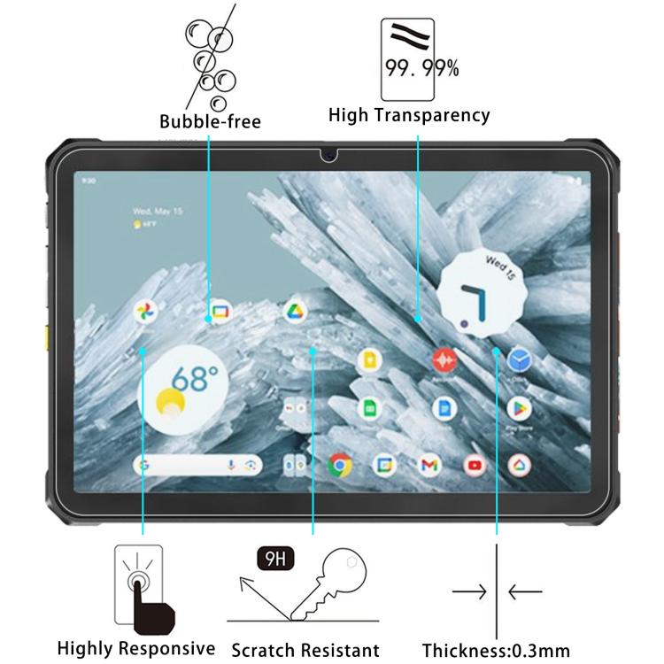 For ONERugged T2 Ultra 10.95 inch 2pcs 9H 0.3mm Explosion-proof Tempered Glass Film