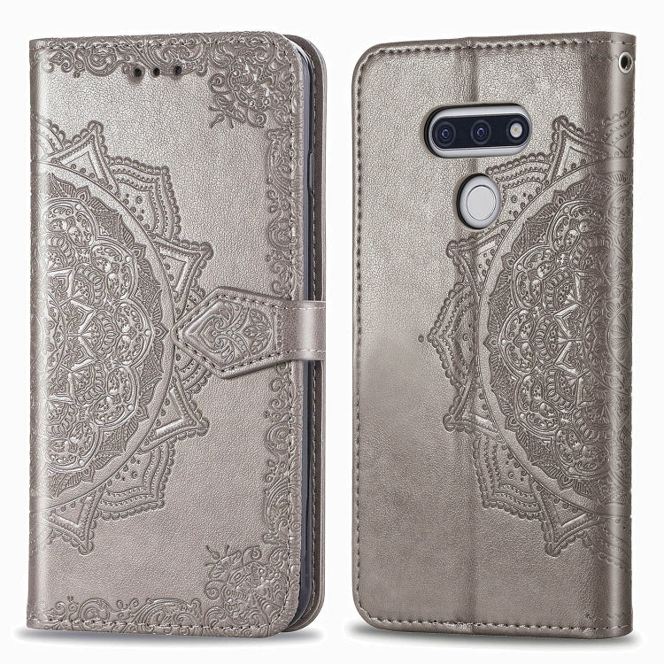 For LG Style3 L-41A Embossed Mandala Pattern TPU + PU Horizontal Flip Leather Case with Holder & Three Card Slots & Wallet