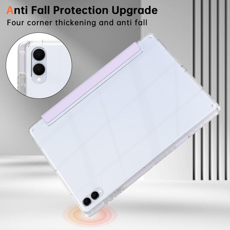 For Samsung Galaxy Tab S11 Ultra Clear Acrylic Deformation Leather Tablet Case
