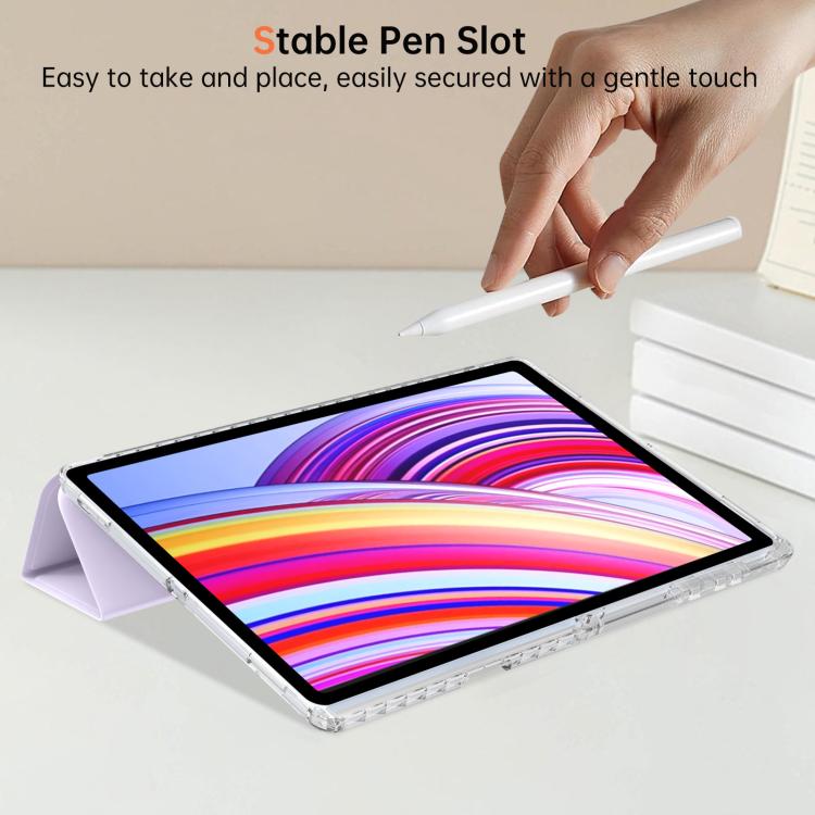 For Samsung Galaxy Tab S11 Ultra Clear Acrylic Deformation Leather Tablet Case