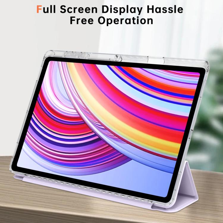 For Samsung Galaxy Tab S11 Ultra Clear Acrylic Deformation Leather Tablet Case