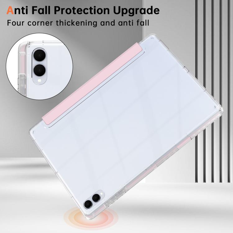 For Samsung Galaxy Tab S11 Ultra Clear Acrylic Deformation Leather Tablet Case