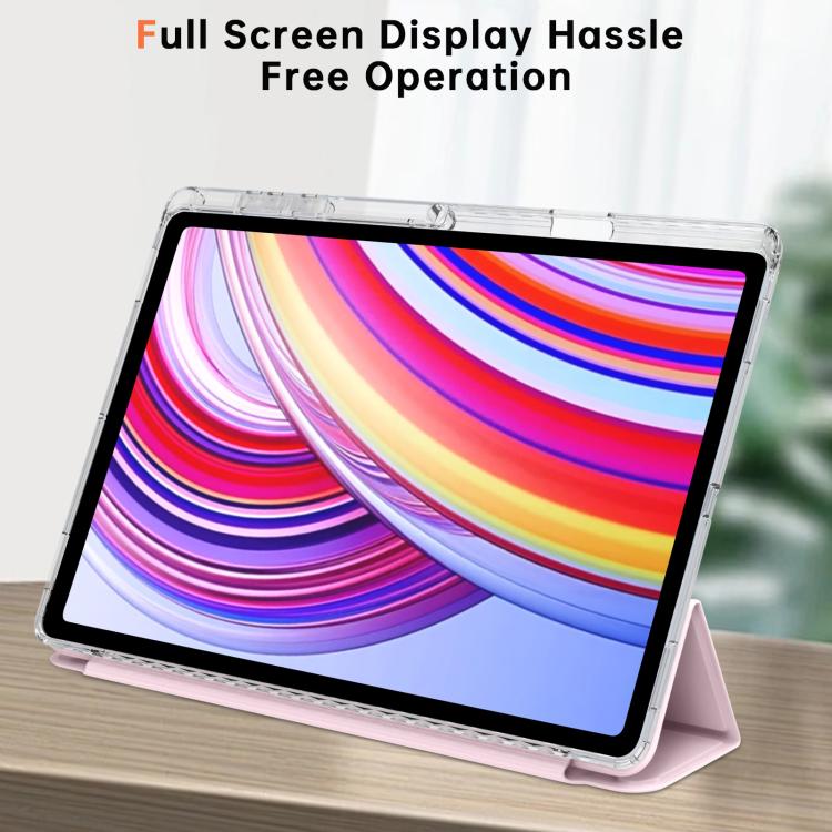 For Samsung Galaxy Tab S11 Ultra Clear Acrylic Deformation Leather Tablet Case