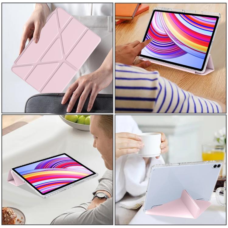 For Samsung Galaxy Tab S11 Ultra Clear Acrylic Deformation Leather Tablet Case