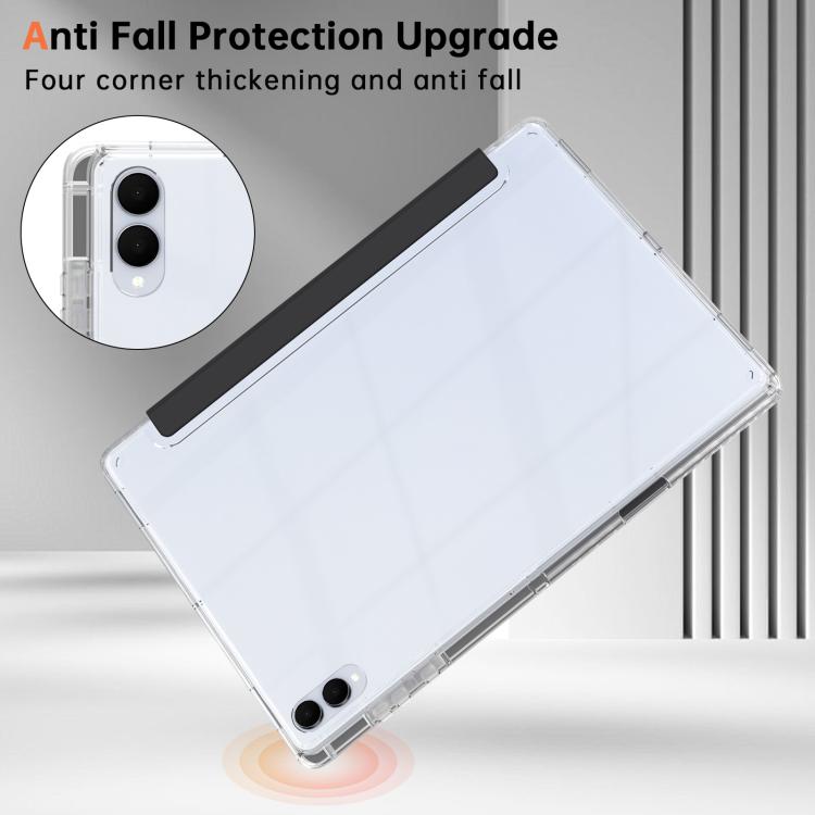 For Samsung Galaxy Tab S11 Ultra Clear Acrylic Deformation Leather Tablet Case
