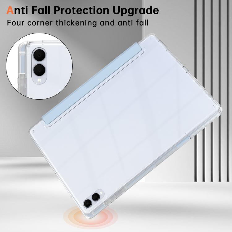For Samsung Galaxy Tab S11 Ultra Clear Acrylic Deformation Leather Tablet Case