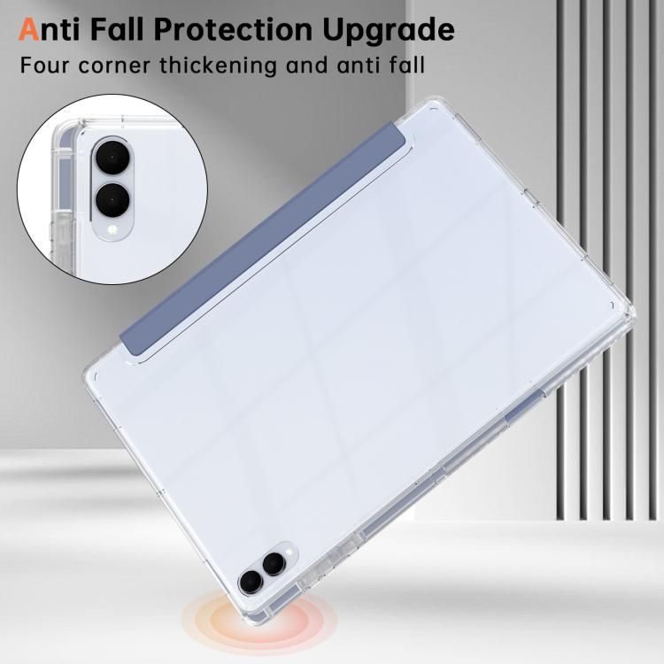 For Samsung Galaxy Tab S11 Ultra Clear Acrylic Deformation Leather Tablet Case