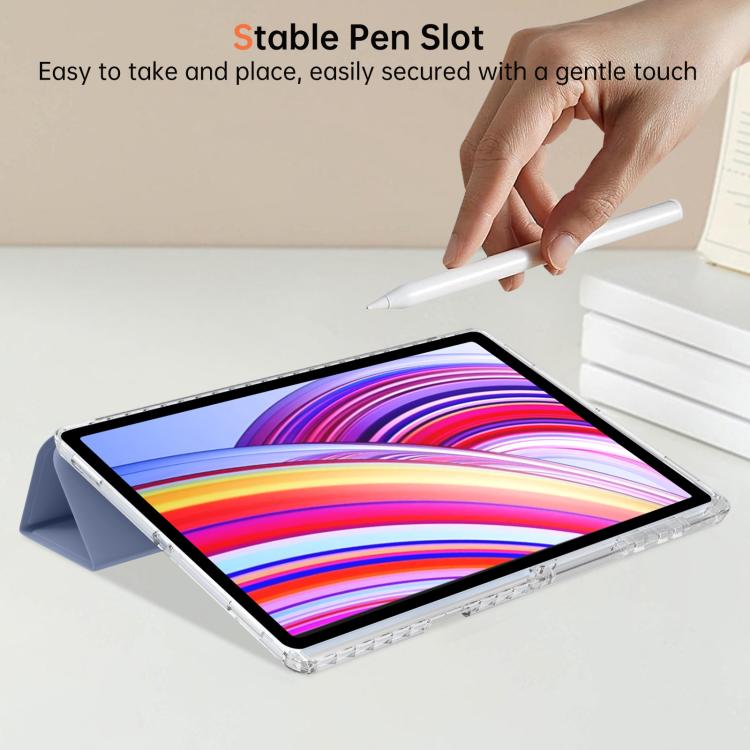 For Samsung Galaxy Tab S11 Ultra Clear Acrylic Deformation Leather Tablet Case