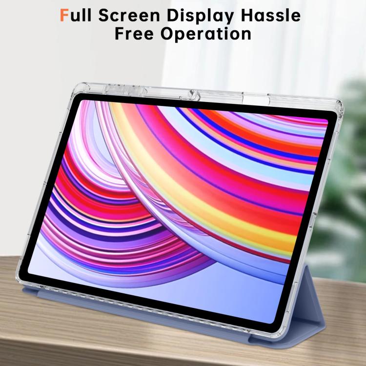 For Samsung Galaxy Tab S11 Ultra Clear Acrylic Deformation Leather Tablet Case