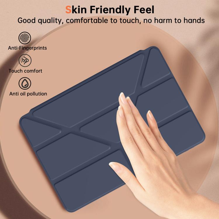 For Samsung Galaxy Tab S11 Ultra Clear Acrylic Deformation Leather Tablet Case
