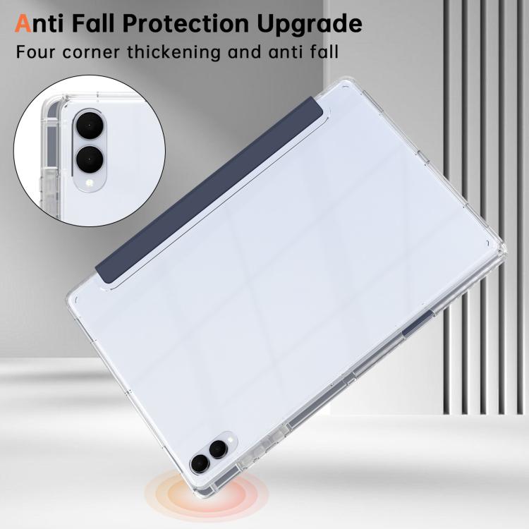 For Samsung Galaxy Tab S11 Ultra Clear Acrylic Deformation Leather Tablet Case