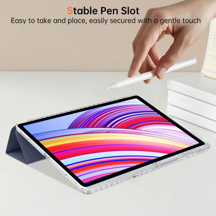 For Samsung Galaxy Tab S11 Ultra Clear Acrylic Deformation Leather Tablet Case