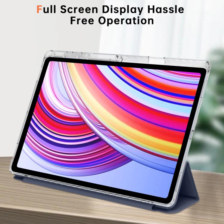 For Samsung Galaxy Tab S11 Ultra Clear Acrylic Deformation Leather Tablet Case