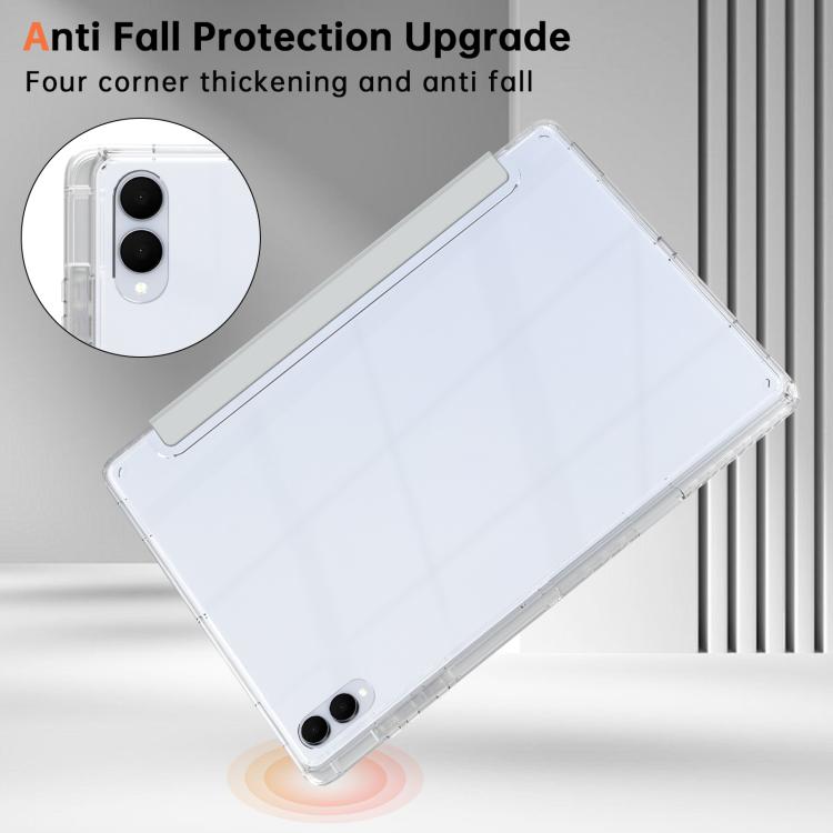 For Samsung Galaxy Tab S11 Ultra Clear Acrylic Deformation Leather Tablet Case