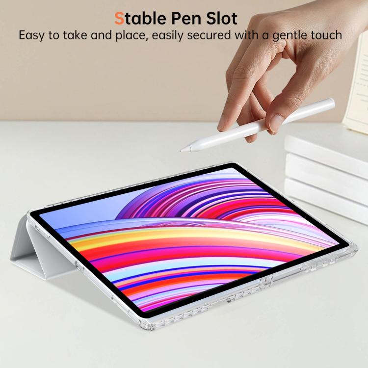 For Samsung Galaxy Tab S11 Ultra Clear Acrylic Deformation Leather Tablet Case