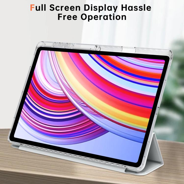 For Samsung Galaxy Tab S11 Ultra Clear Acrylic Deformation Leather Tablet Case