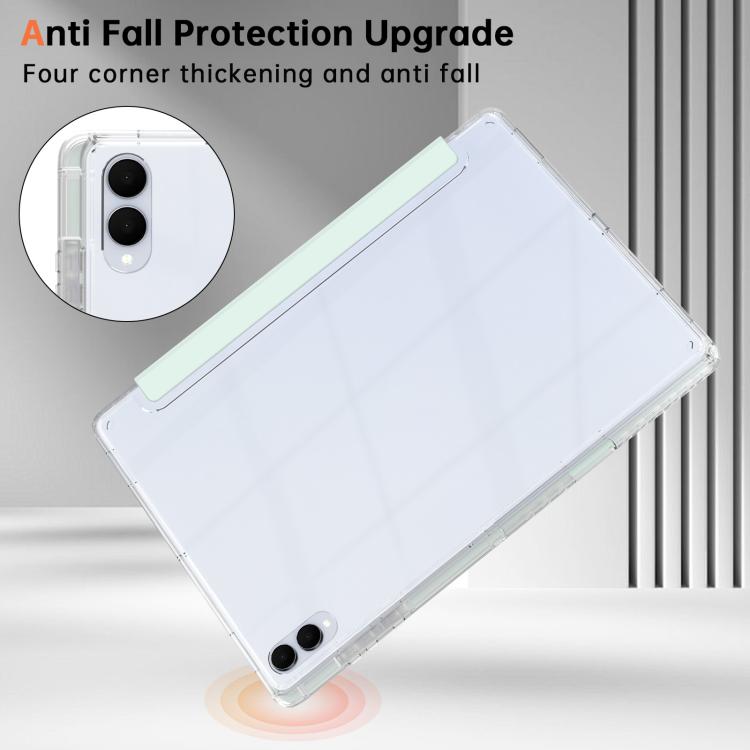 For Samsung Galaxy Tab S11 Ultra Clear Acrylic Deformation Leather Tablet Case